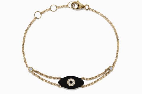 Diamond and black onyx circle