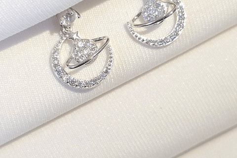 CZ Solar hanging earring