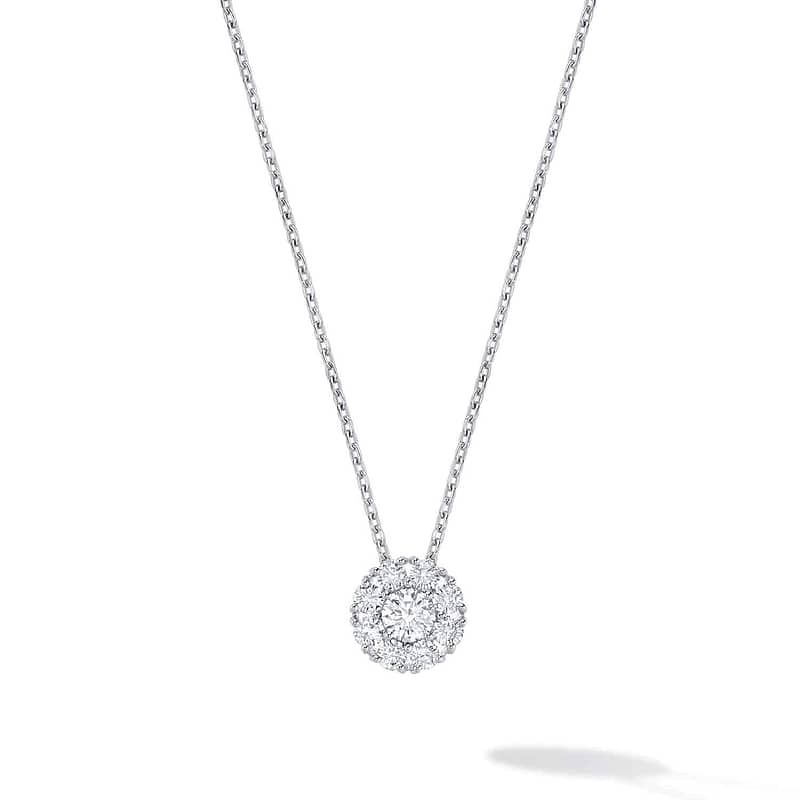 Snowflake 0.46cttw Diamond Cluster Necklace