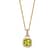 18ct Yellow Gold Mini Cushion Peridot & 0.20ct Diamond Halo Pendant