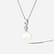9ct White Gold 0.04ct Top Diamond & Freshwater Pearl Pendant