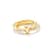 Tia 18k Gold Vermeil Band Ring in White Sapphire - Image 4